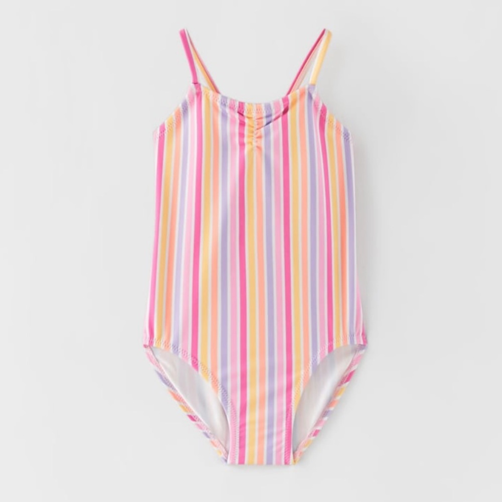 Zara Striped Swimsuit - Picture 1 of 5